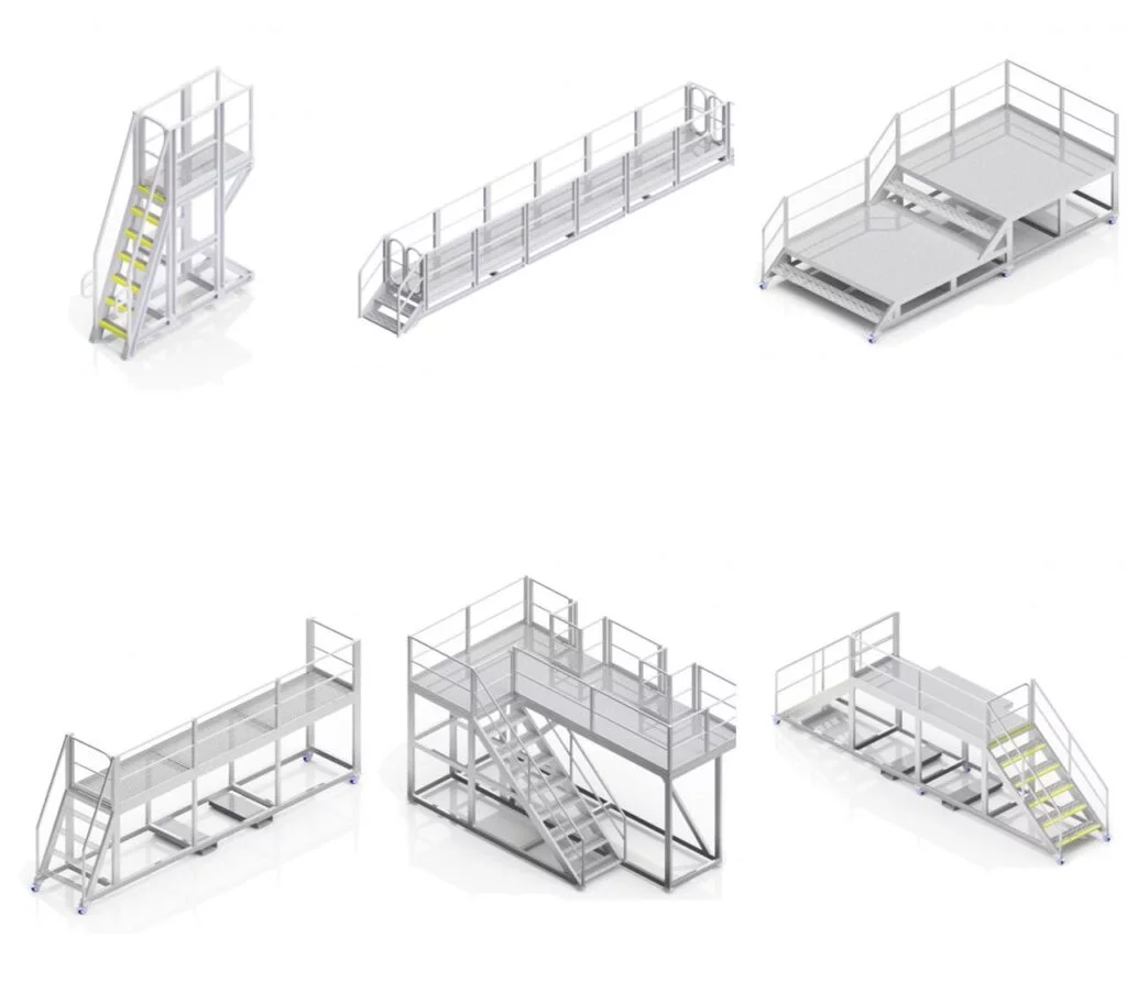 piattaforma in acciaio inossidabile